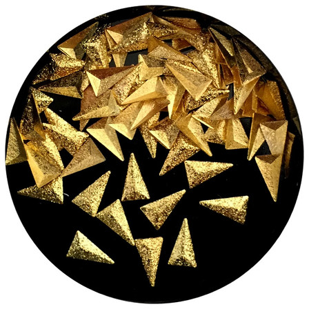 Textured Triangle Studs (Gold)